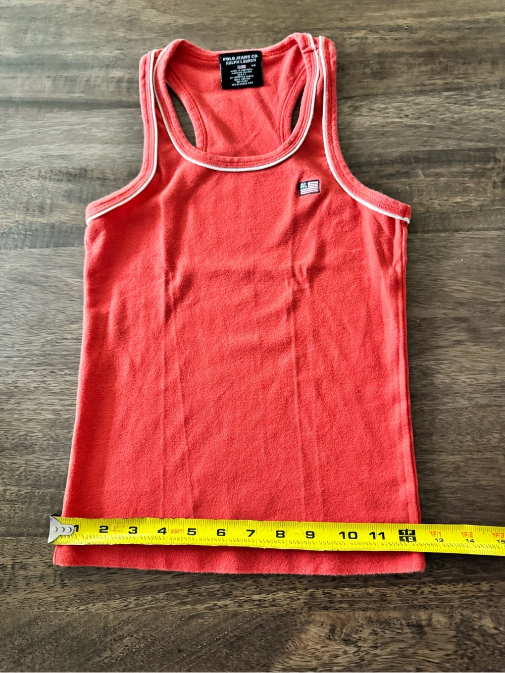 Polo by Ralph Lauren Coral Tank Top with White Trim